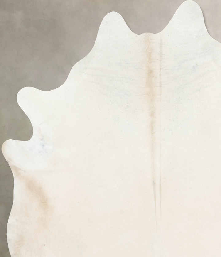 Ivory with Beige XX-Large Brazilian Cowhide Rug 8'1"H x 7'2"W #B16680 by Hudson Hides