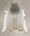 Grey with Beige X-Large Brazilian Cowhide Rug 6'6