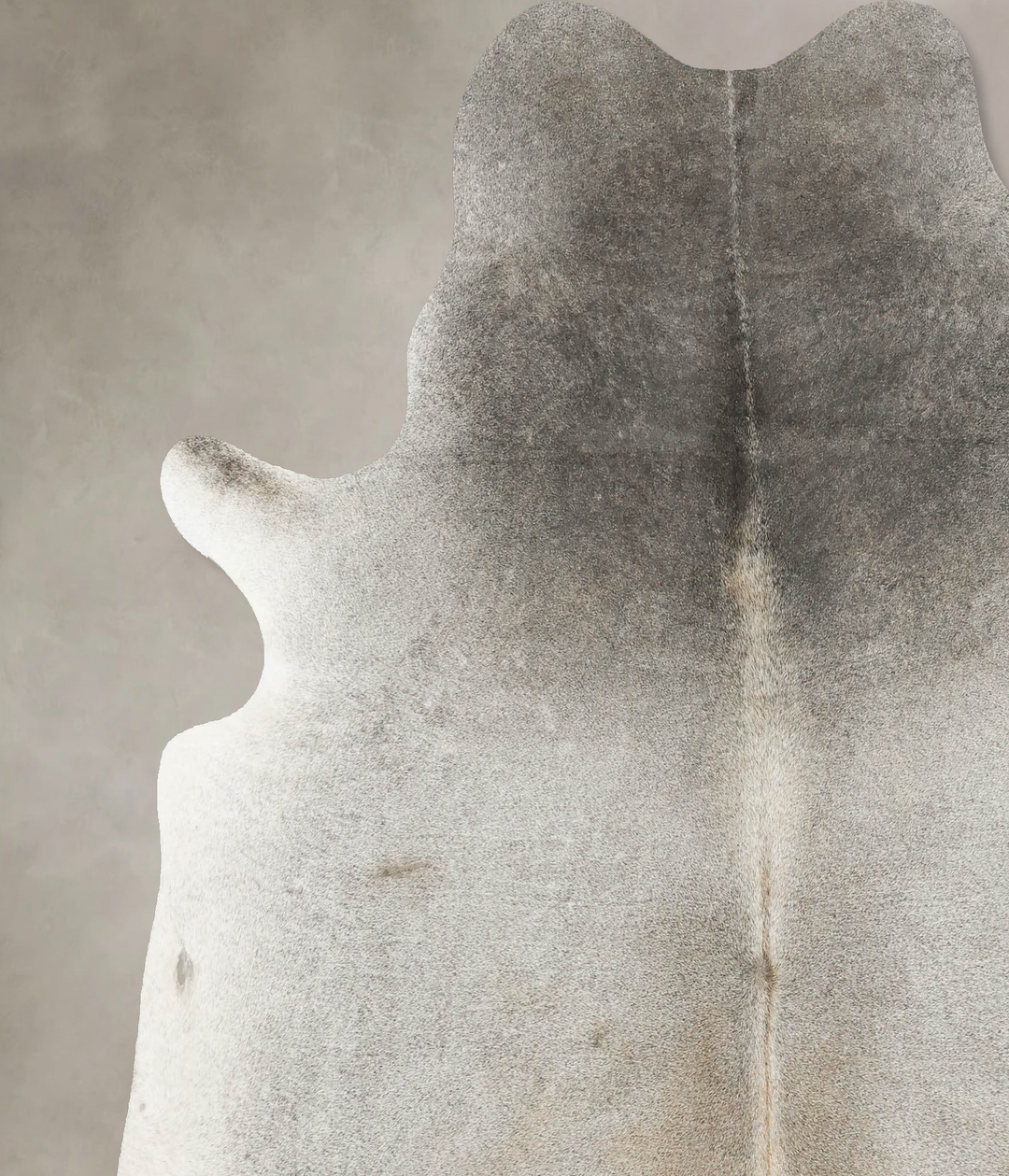 Grey with Beige X-Large Brazilian Cowhide Rug 6'6"H x 6'2"W #B16689 by
