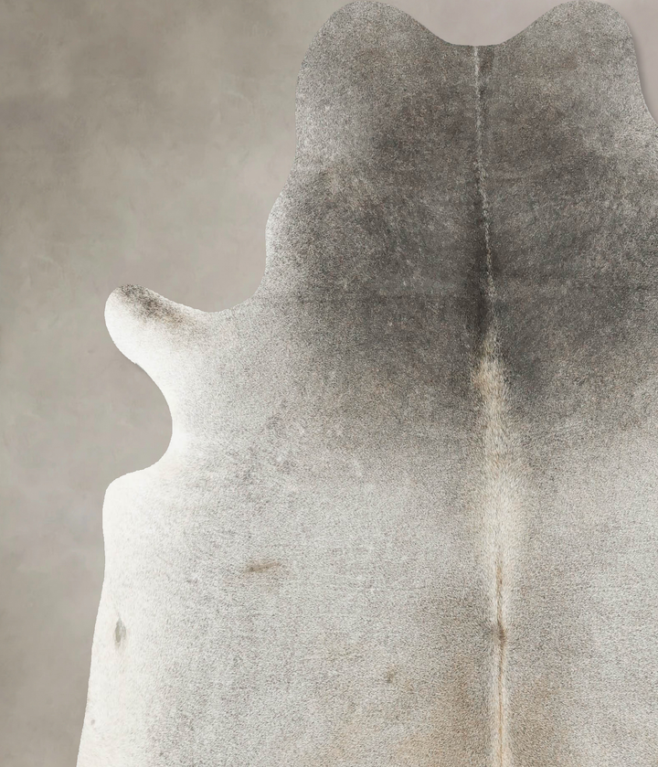 Grey with Beige X-Large Brazilian Cowhide Rug 6'6"H x 6'2"W #B16689 by Hudson Hides