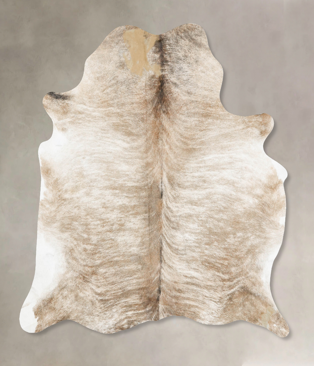 Light Brindle X-Large Brazilian Cowhide Rug 7'0"H x 6'0"W #B16690 by H
