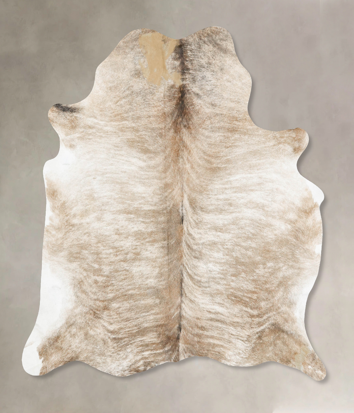 Light Brindle X-Large Brazilian Cowhide Rug 7'0"H x 6'0"W #B16690 by Hudson Hides