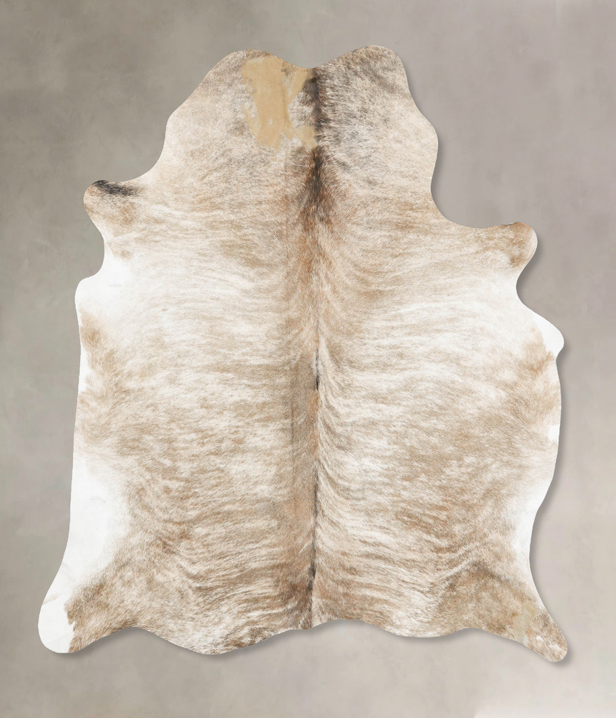 Light Brindle X-Large Brazilian Cowhide Rug 7'0"H x 6'0"W #B16690 by Hudson Hides