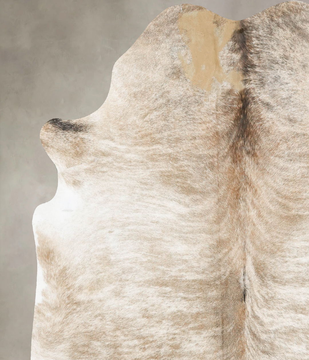 Light Brindle X-Large Brazilian Cowhide Rug 7'0"H x 6'0"W #B16690 by H