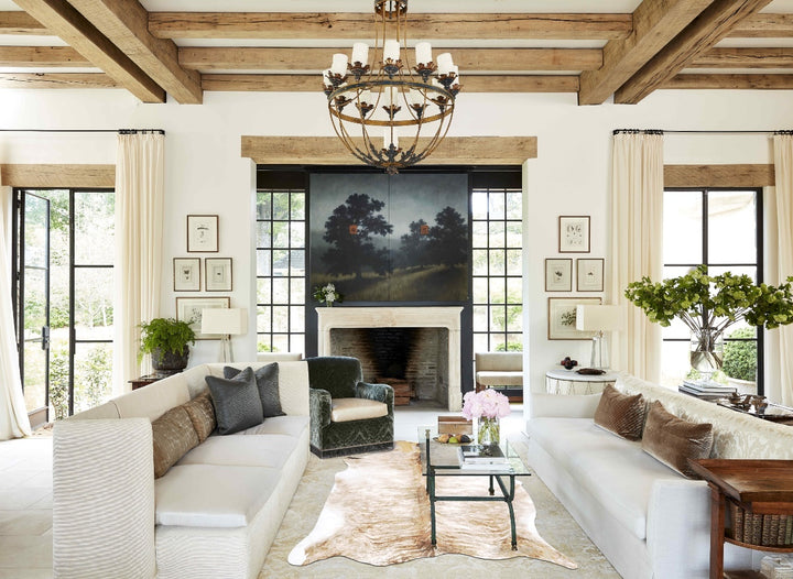 Light Brindle X-Large Brazilian Cowhide Rug 7'0"H x 6'0"W #B16690 by Hudson Hides