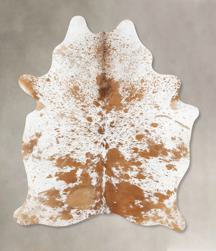 Salt and Pepper Brown X-Large Brazilian Cowhide Rug 7'4"H x 5'6"W #B16693 by Hudson Hides