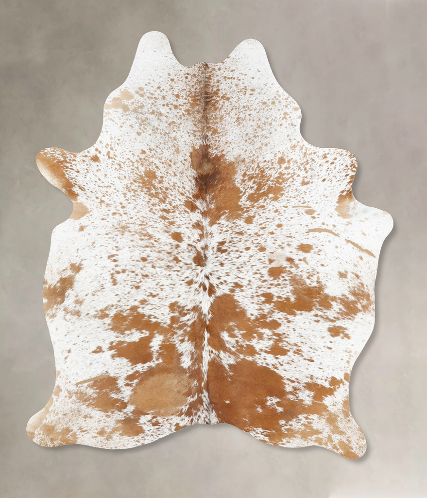 Salt and Pepper Brown X-Large Brazilian Cowhide Rug 7'4"H x 5'6"W #B16693 by Hudson Hides