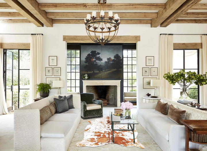 Salt and Pepper Brown X-Large Brazilian Cowhide Rug 7'4"H x 5'6"W #B16693 by Hudson Hides