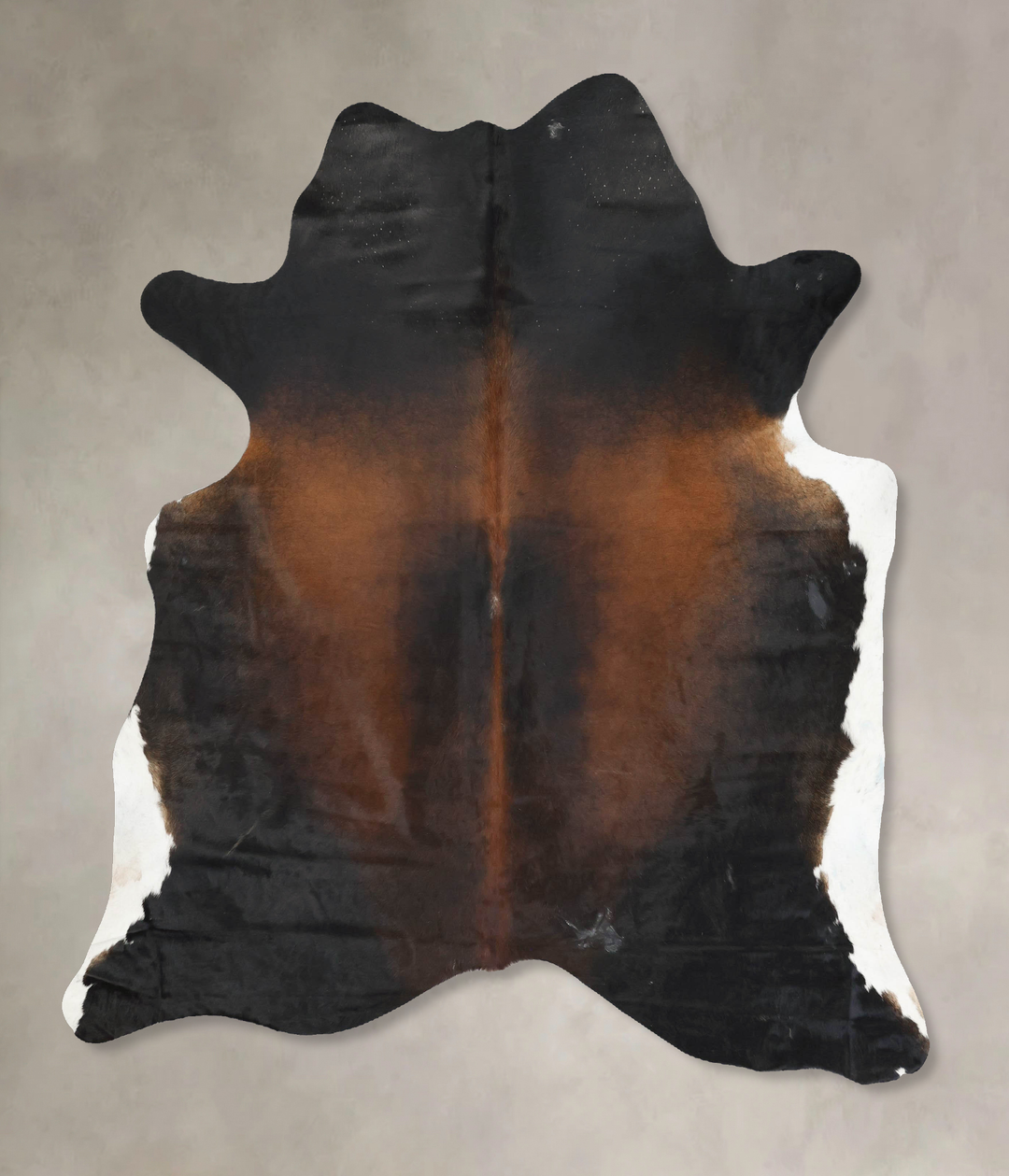 Chocolate and White X-Large Brazilian Cowhide Rug 7'1"H x 6'3"W #B1669
