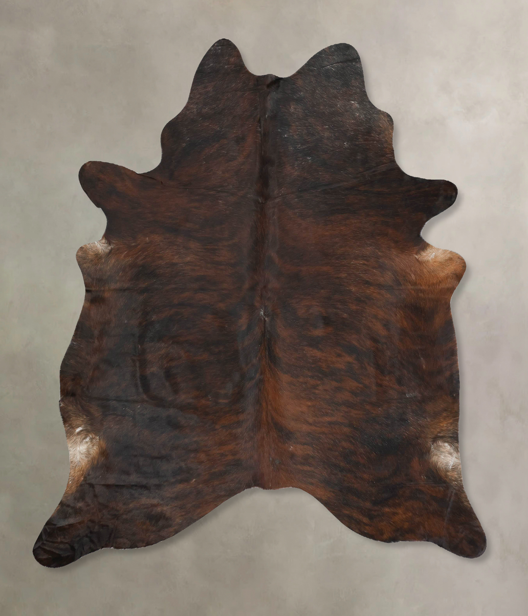 Dark Brindle X-Large Brazilian Cowhide Rug 7'2"H x 6'1"W #B16698 by Hu