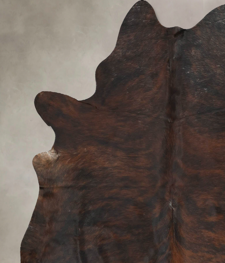 Dark Brindle X-Large Brazilian Cowhide Rug 7'2"H x 6'1"W #B16698 by Hudson Hides