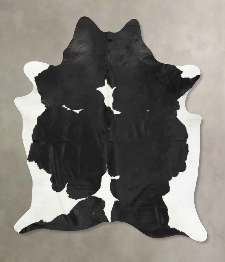 Black and White XX-Large Brazilian Cowhide Rug 8'7"H x 6'10"W #B16703 by Hudson Hides