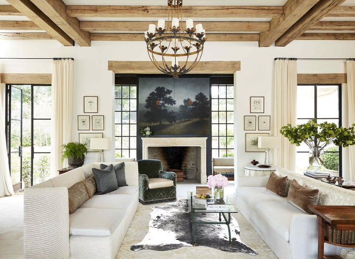 Salt and Pepper Black X-Large Brazilian Cowhide Rug 7'6"H x 5'5"W #B16705 by Hudson Hides