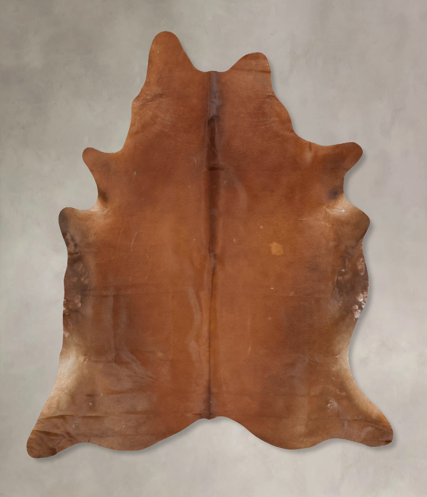 Solid Brown X-Large Brazilian Cowhide Rug 7'6"H x 6'4"W #B16706 by Hudson Hides