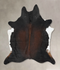 Chocolate and White X-Large Brazilian Cowhide Rug 7'2