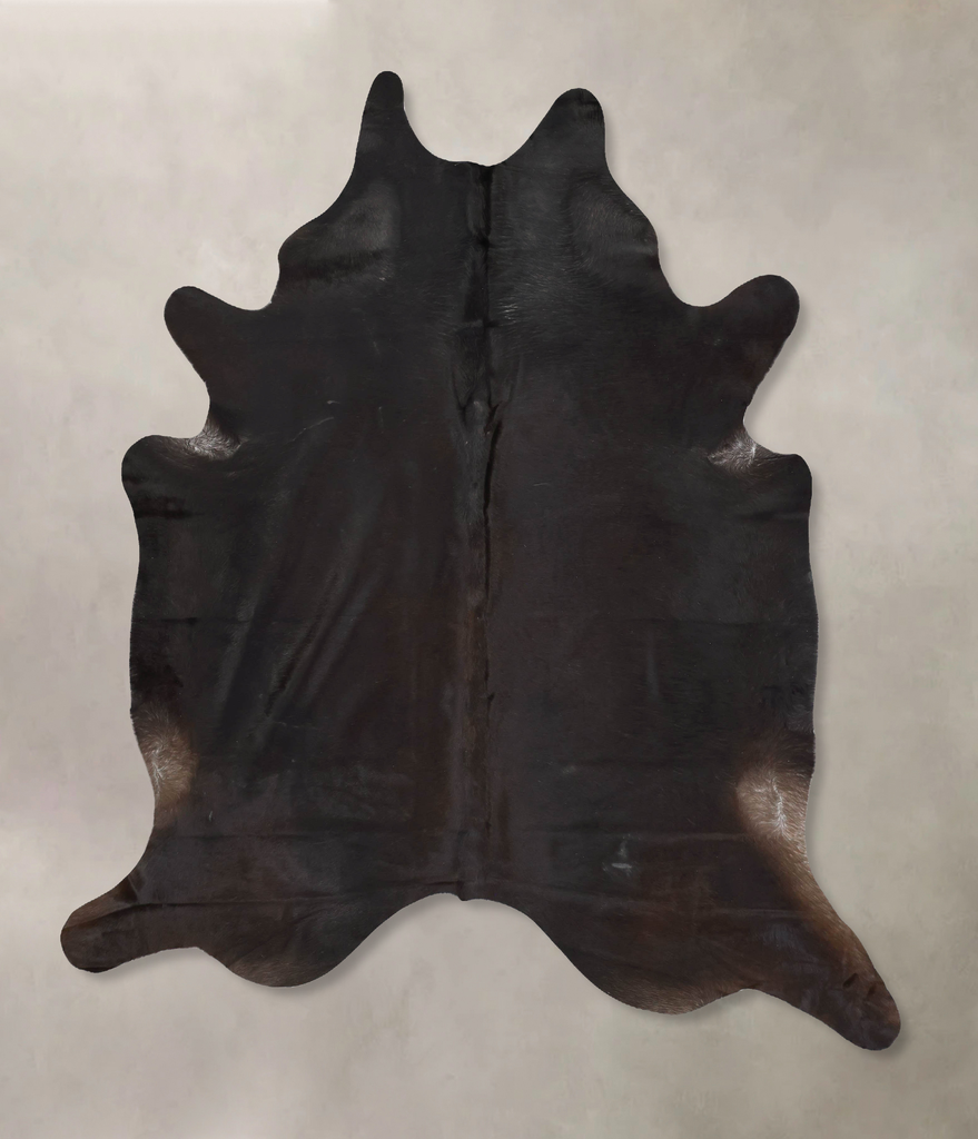 Solid Black XX-Large Brazilian Cowhide Rug 8'7"H x 7'0"W #B16714 by Hudson Hides