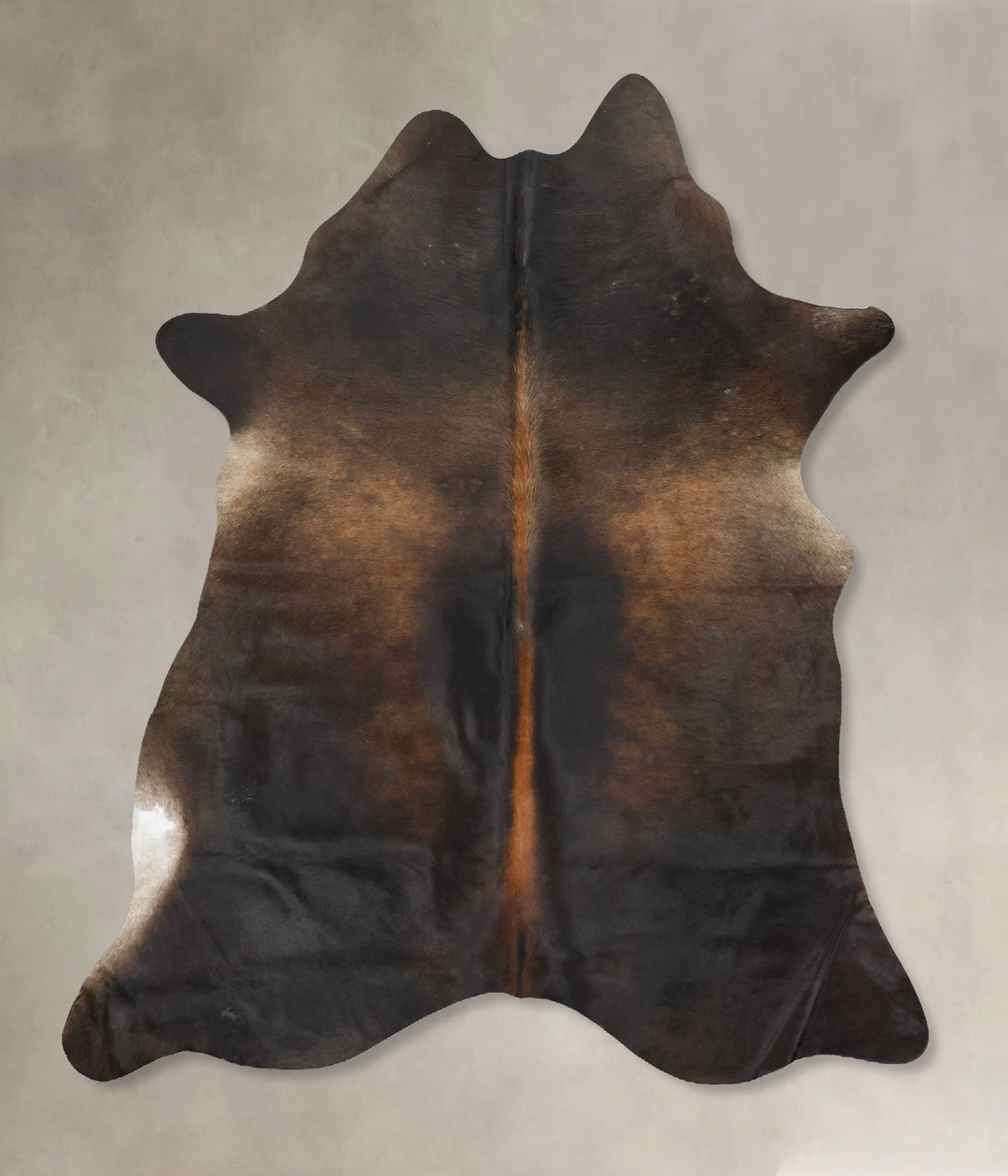 Chocolate X-Large Brazilian Cowhide Rug 7'0"H x 5'10"W #B16721 by Huds