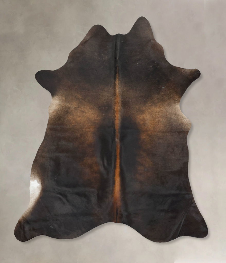 Chocolate X-Large Brazilian Cowhide Rug 7'0"H x 5'10"W #B16721 by Hudson Hides