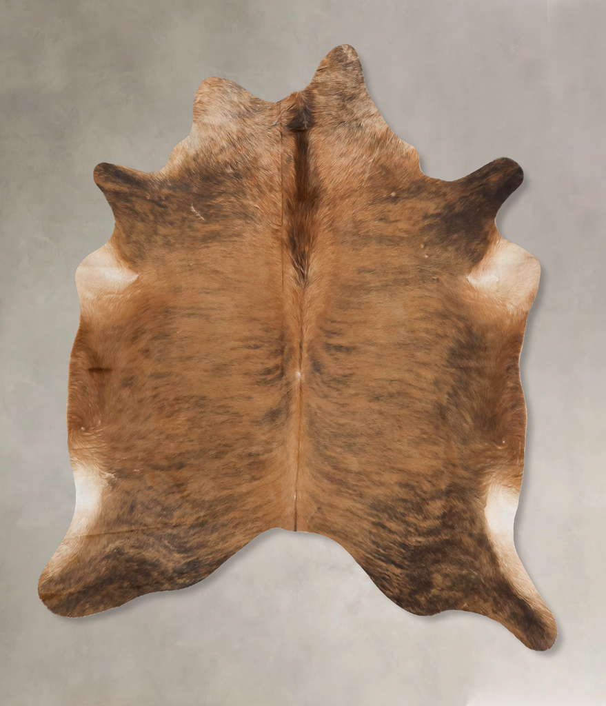 Medium Brindle X-Large Brazilian Cowhide Rug 6'11"H x 6'1"W #B16722 by Hudson Hides