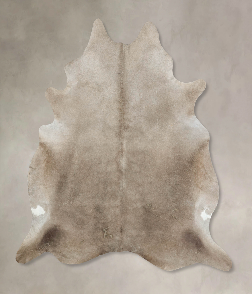 Taupe XX-Large Brazilian Cowhide Rug 8'1"H x 6'10"W #B16728 by Hudson Hides