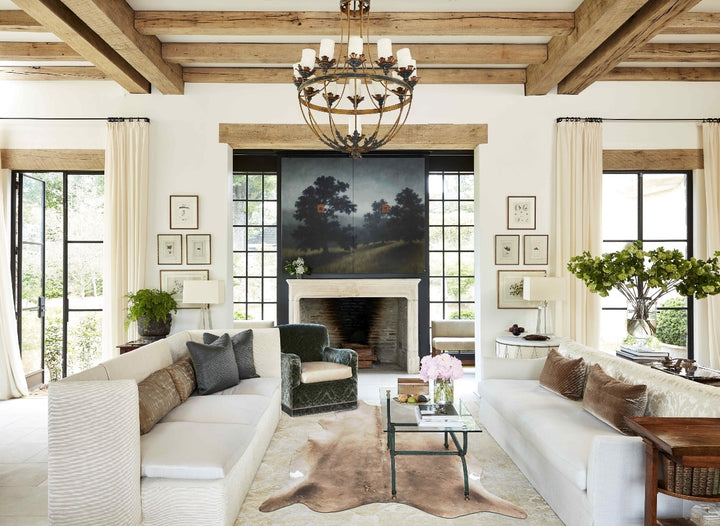 Taupe XX-Large Brazilian Cowhide Rug 8'1"H x 6'10"W #B16728 by Hudson Hides