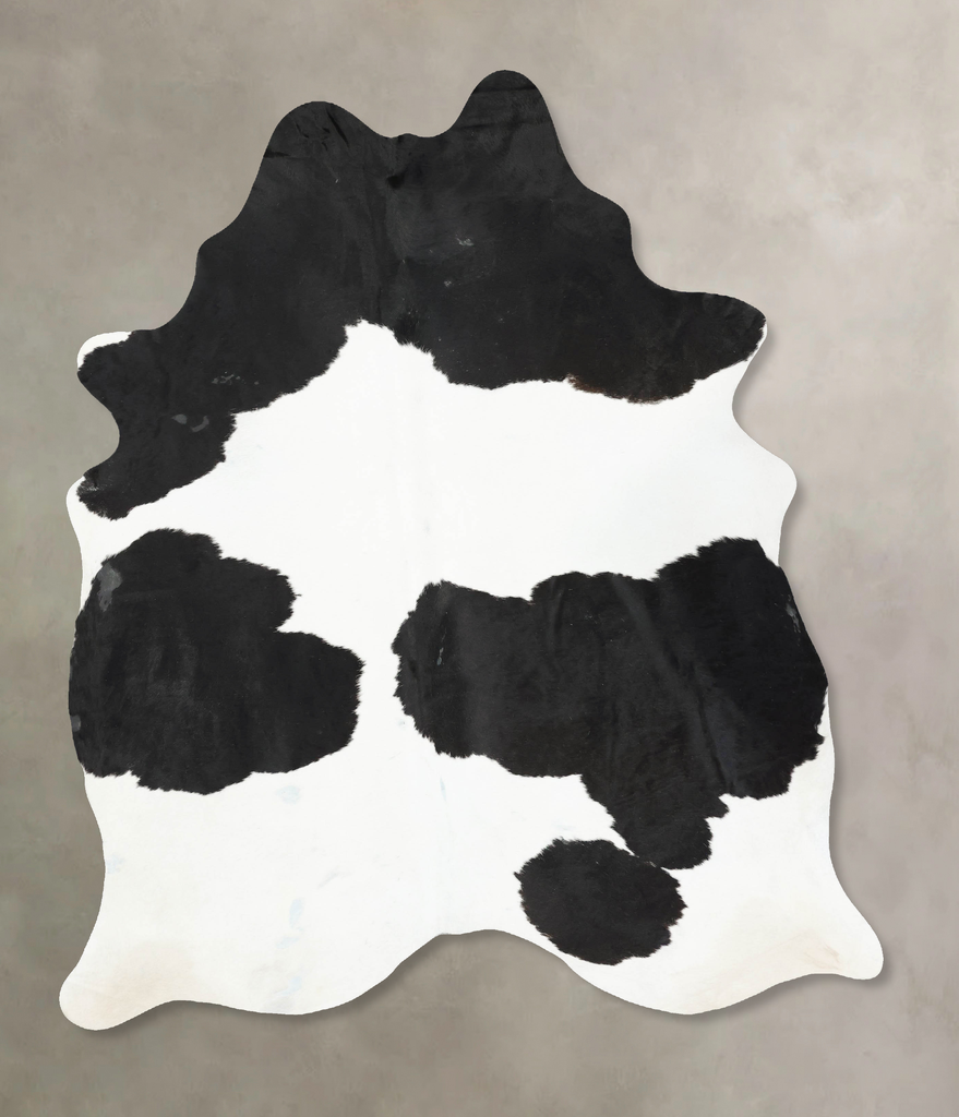 Black and White XX-Large Brazilian Cowhide Rug 8'4"H x 6'3"W #B16731 by Hudson Hides