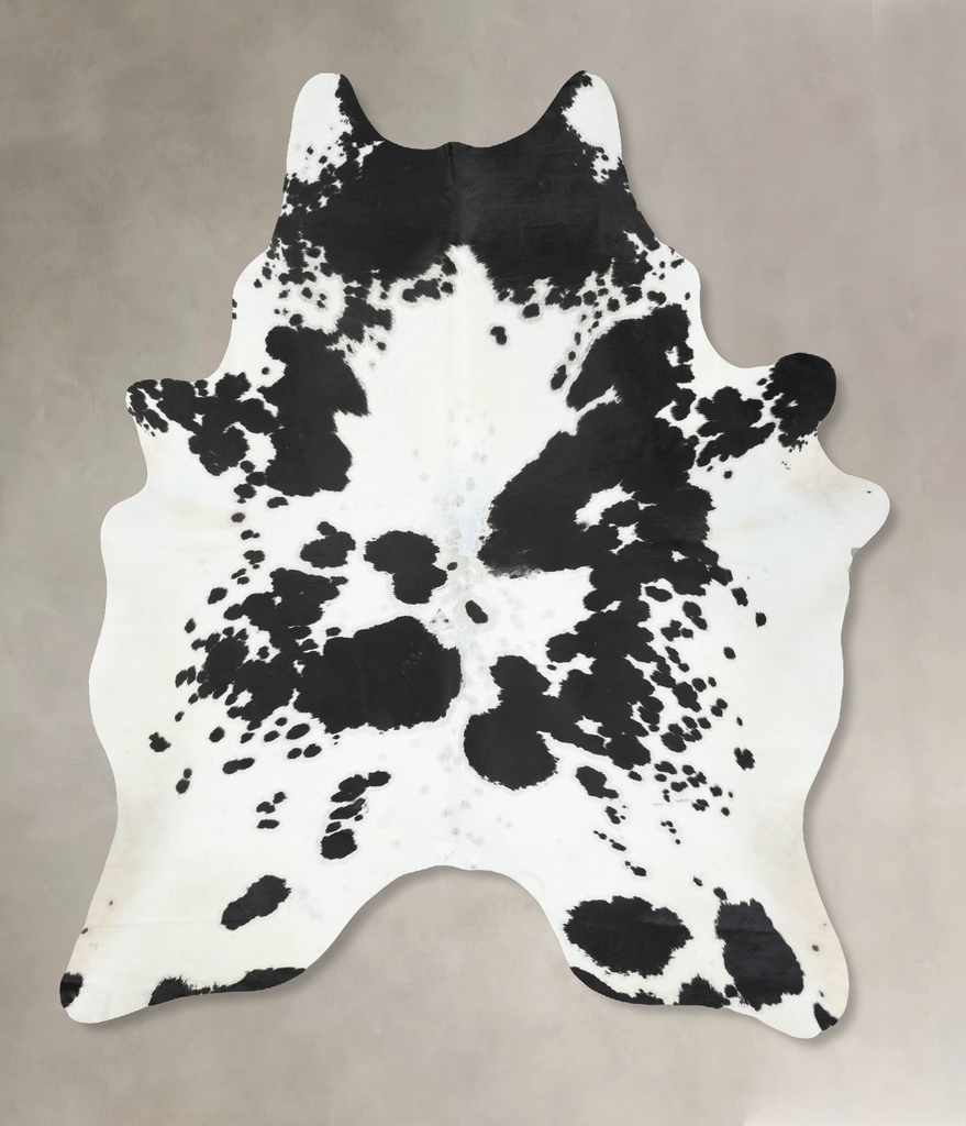 Black and White XX-Large Brazilian Cowhide Rug 8'8"H x 6'7"W #B16732 by Hudson Hides