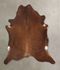 Solid Brown XX-Large Brazilian Cowhide Rug 7'9