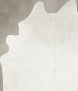 Ivory with Beige X-Large Brazilian Cowhide Rug 7'8"H x 6'6"W #B16742 by Hudson Hides