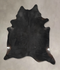 Solid Black XX-Large Brazilian Cowhide Rug 9'1
