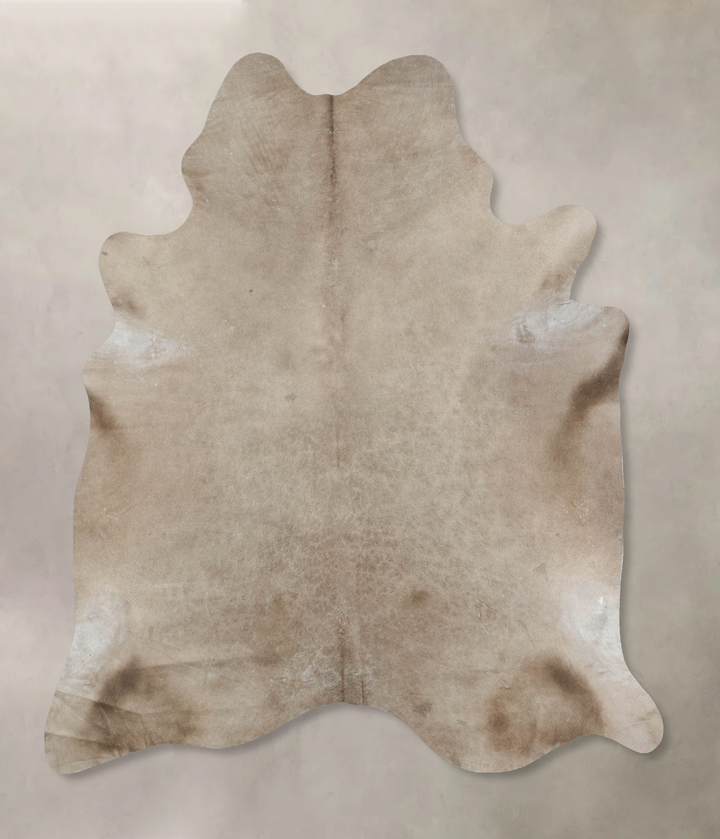 Taupe X-Large Brazilian Cowhide Rug 7'6"H x 6'7"W #B16745 by Hudson Hides