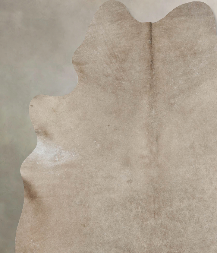 Taupe X-Large Brazilian Cowhide Rug 7'6"H x 6'7"W #B16745 by Hudson Hides