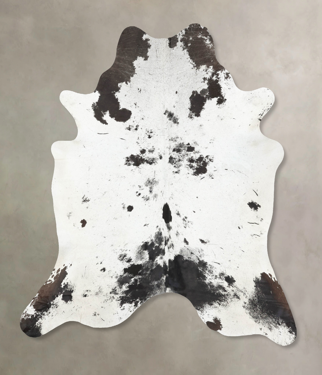Salt and Pepper Black XX-Large Brazilian Cowhide Rug 7'6"H x 6'8"W #B1