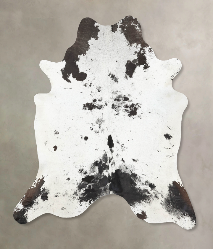 Salt and Pepper Black XX-Large Brazilian Cowhide Rug 7'6"H x 6'8"W #B16747 by Hudson Hides