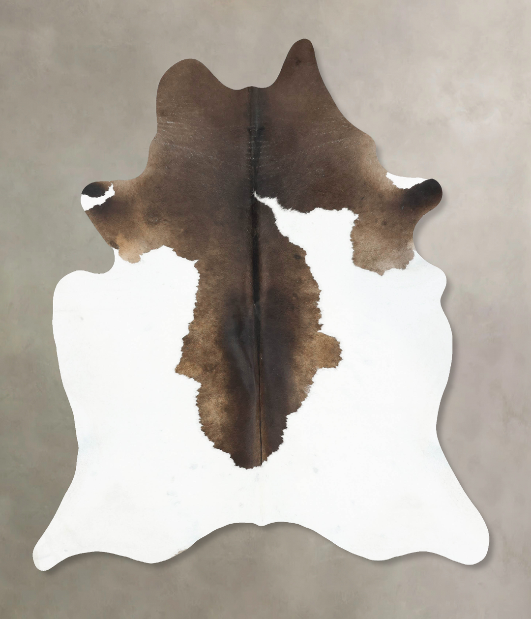 Chocolate and White XX-Large Brazilian Cowhide Rug 8'1"H x 6'6"W #B167