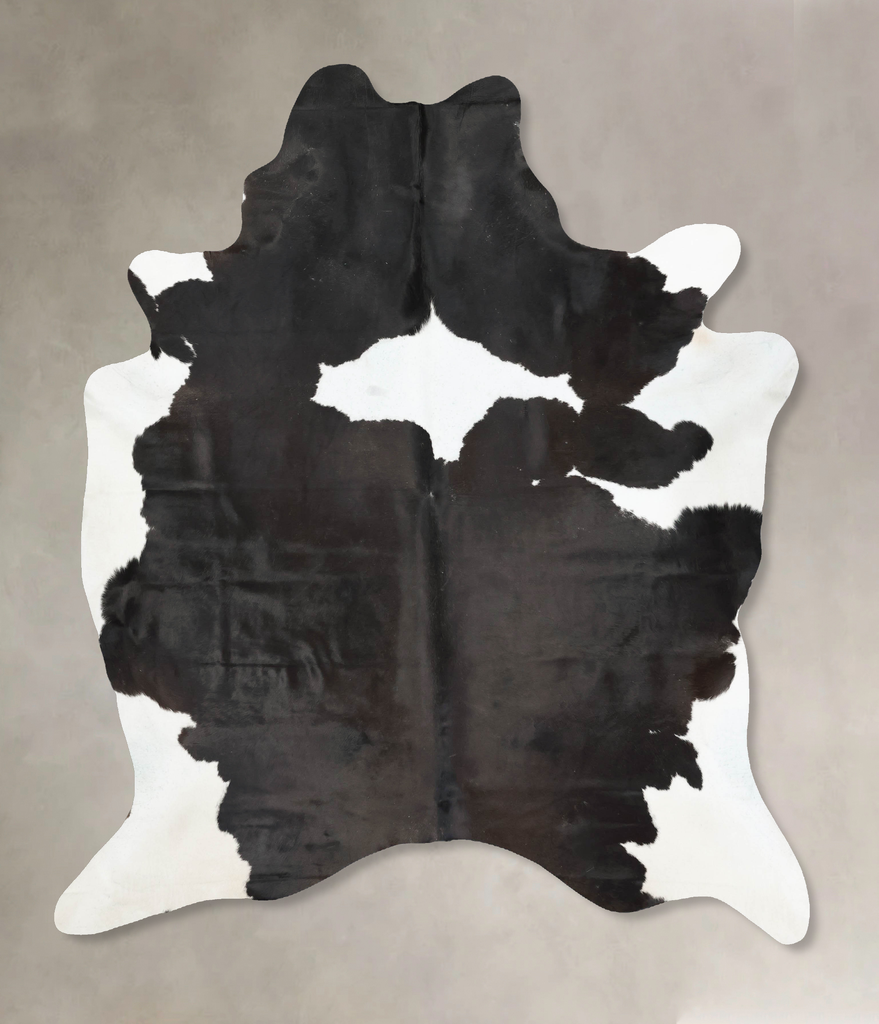 Black and White XX-Large Brazilian Cowhide Rug 8'4"H x 6'11"W #B16756 by Hudson Hides