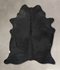 Solid Black XX-Large Brazilian Cowhide Rug 8'3