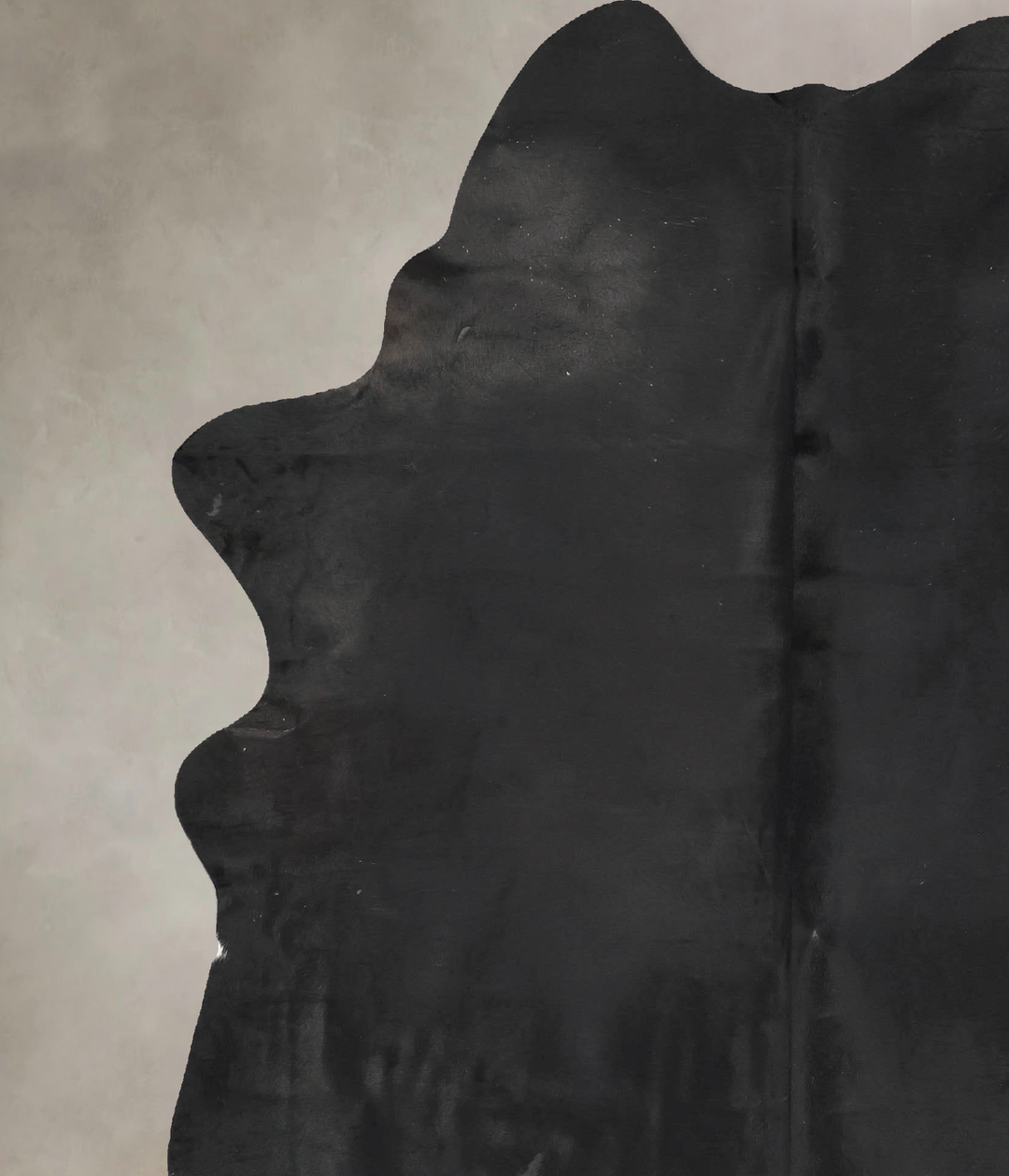 Solid Black XX-Large Brazilian Cowhide Rug 8'3"H x 6'6"W #B16763 by Hu