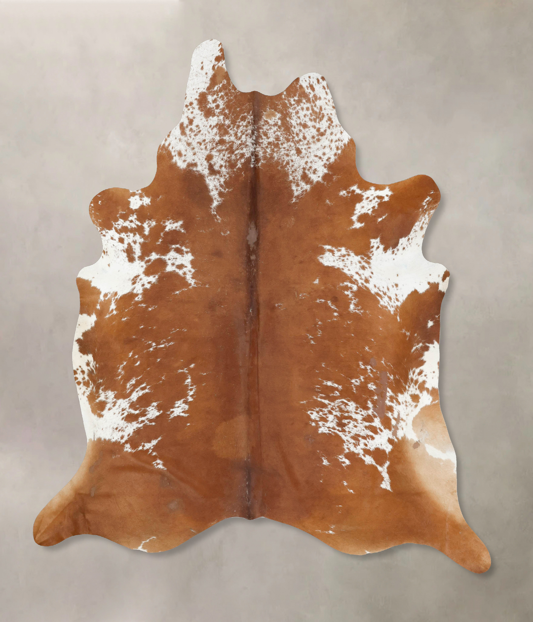 Brown and White XX-Large Brazilian Cowhide Rug 8'6"H x 7'2"W #B16764 b