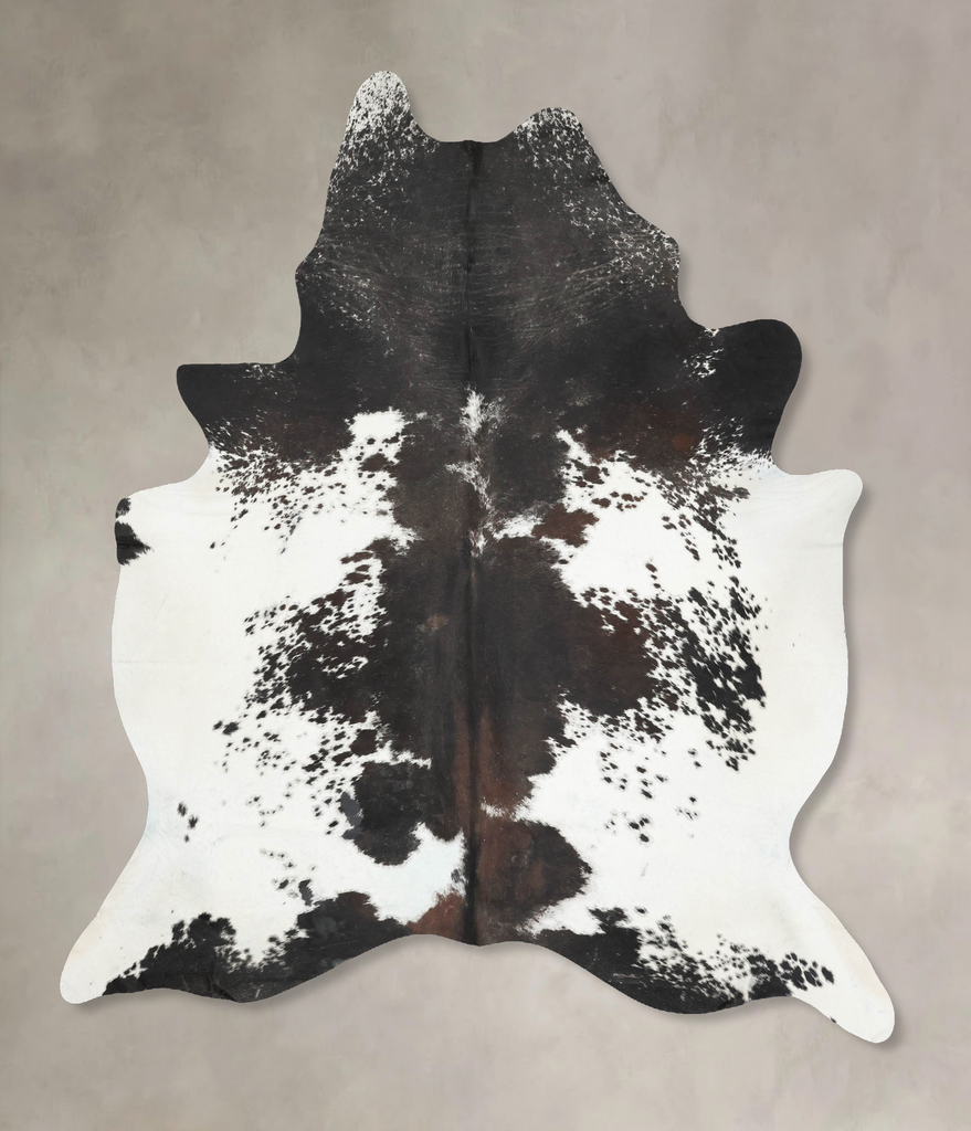 Chocolate and White XX-Large Brazilian Cowhide Rug 8'9"H x 6'9"W #B16766 by Hudson Hides