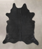 Solid Black XX-Large Brazilian Cowhide Rug 7'11