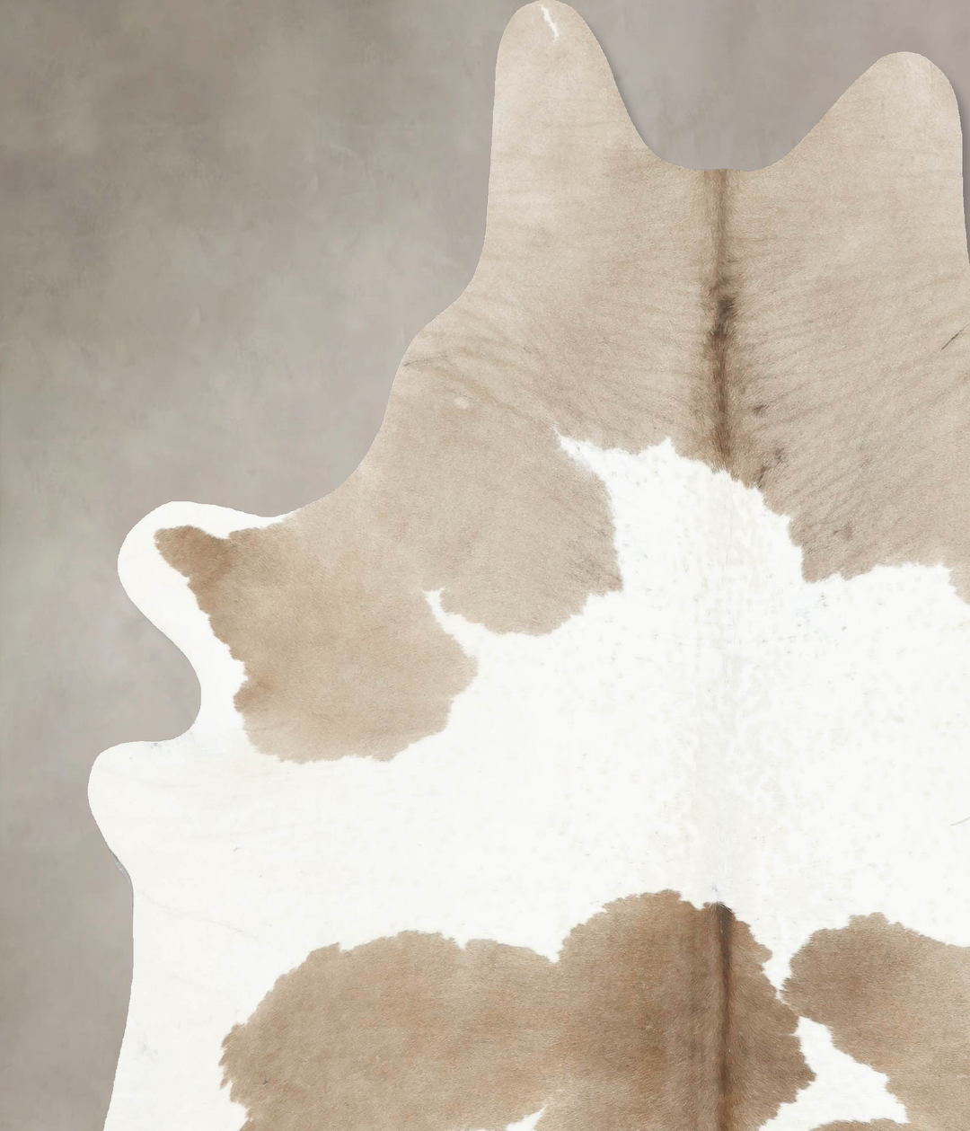 Beige and White XX-Large Brazilian Cowhide Rug 7'11"H x 6'7"W #B16778 