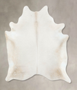 Ivory with Beige X-Large Brazilian Cowhide Rug 7'3"H x 6'5"W #B16780 by Hudson Hides