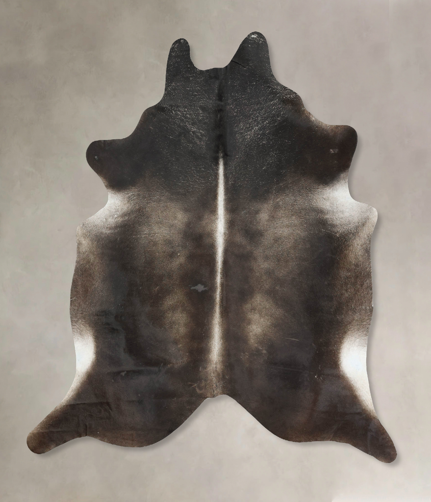 Dark Grey XX-Large Brazilian Cowhide Rug 7'8"H x 6'11"W #B16782 by Hudson Hides