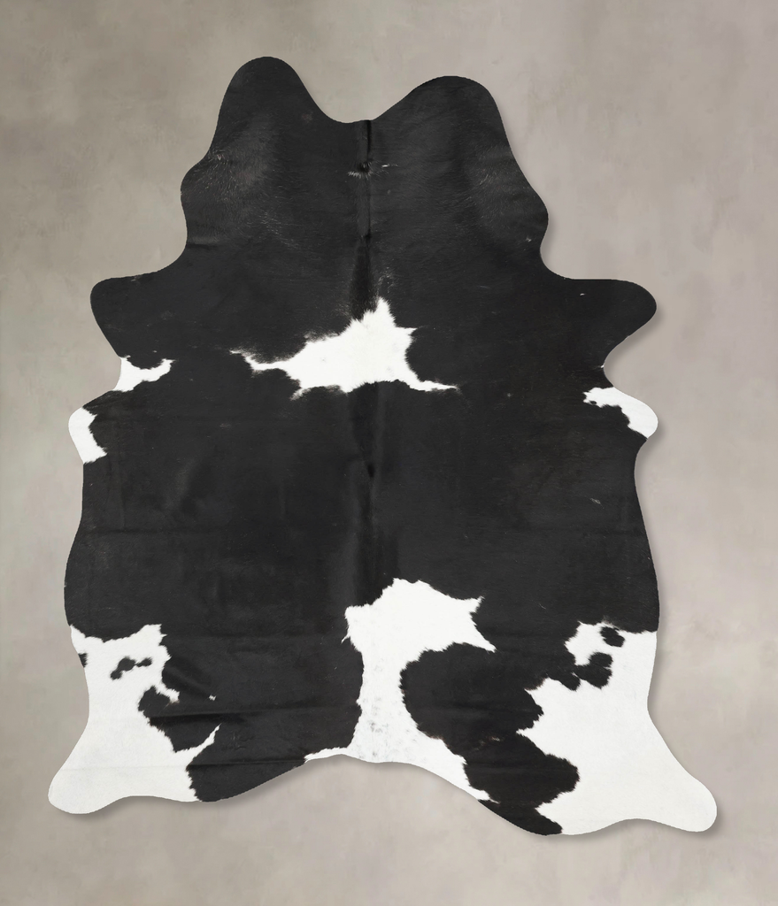 Black and White X-Large Brazilian Cowhide Rug 8'2"H x 5'11"W #B16790 by Hudson Hides