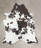 Chocolate and White XX-Large Brazilian Cowhide Rug 7'10