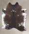 Chocolate and White X-Large Brazilian Cowhide Rug 7'9