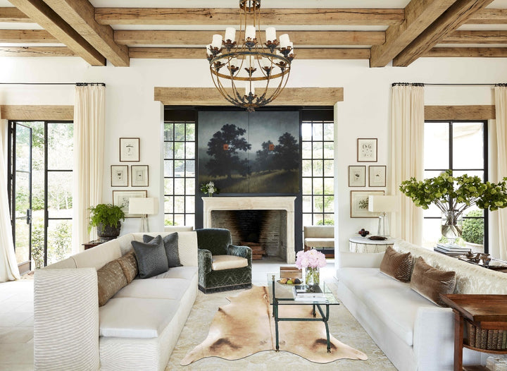 Champagne XX-Large Brazilian Cowhide Rug 7'11"H x 7'3"W #B16795 by Hudson Hides