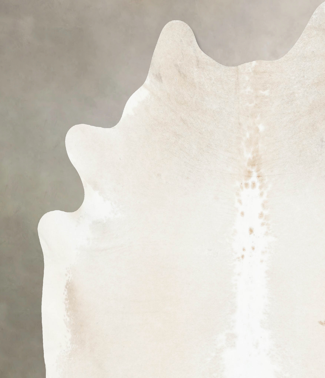 Beige and White XX-Large Brazilian Cowhide Rug 7'10"H x 6'11"W #B16797