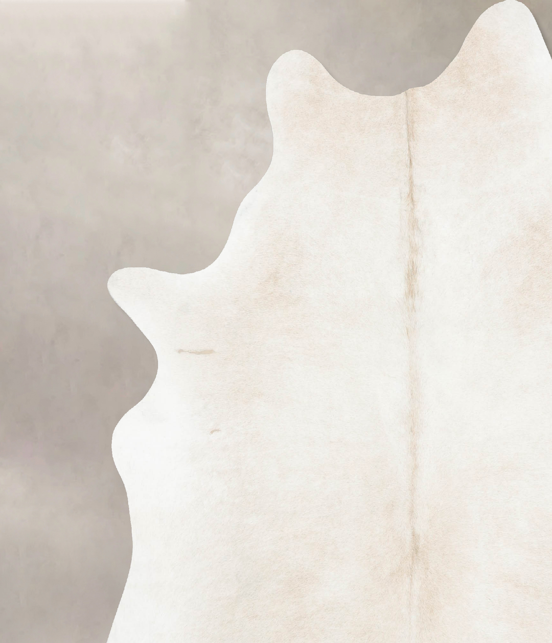 Ivory with Beige XX-Large Brazilian Cowhide Rug 7'9"H x 6'9"W #B16798 
